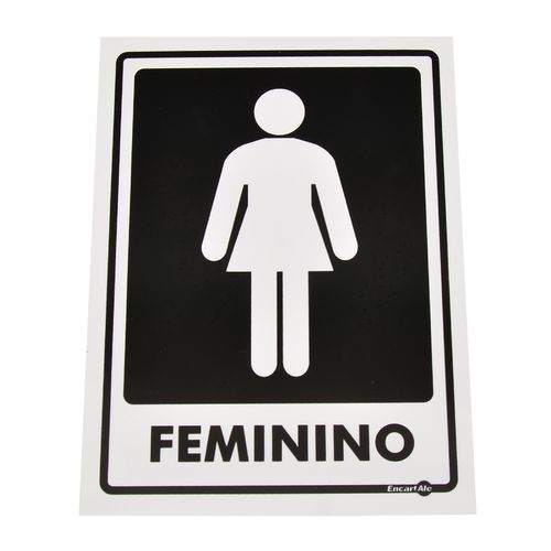 Placa de Sinalização FEMININO Ref PS65 ENCARTALE