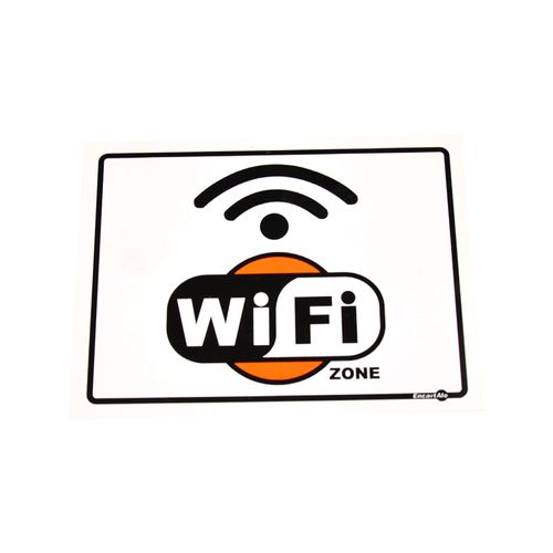 Placa de Sinalização WIFI ZONE Ref PS633 ENCARTALE