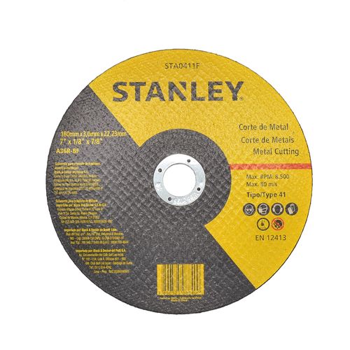 Disco de Corte 180x 3,0x 22,23mm Metal Ref STA0411F STANLEY