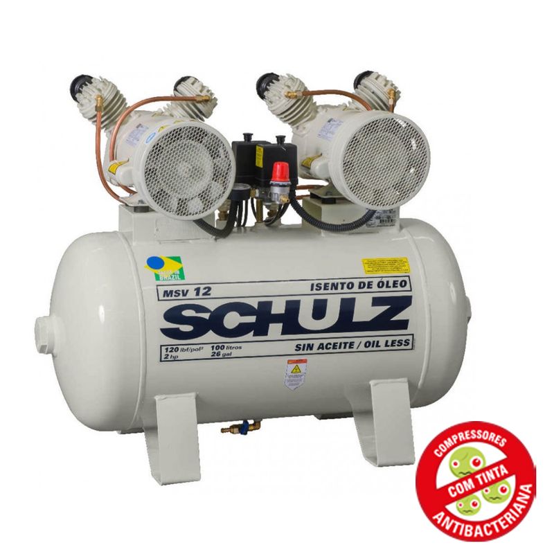 Compressor-de-Ar-Odonto-Isento-de-Oleo-220v-Ref-MSV12-100-SCHULZ-