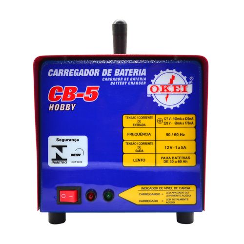 Carregador de bateria 5A 12v CB-05 OKEI