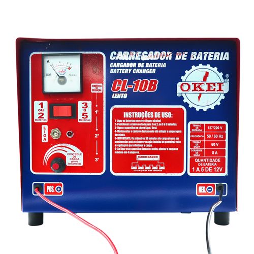 Carregador de Bateria 8A 12v CL-10B OKEI