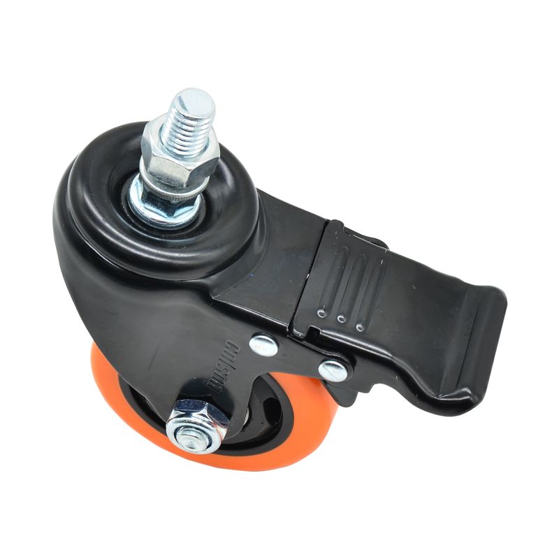 Rodizio-Giratorio-Laranja-com-freio-para-50Kg-COLSON