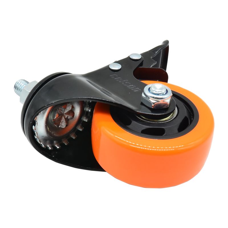 Rodizio-Giratorio-Laranja-com-freio-para-50Kg-COLSON