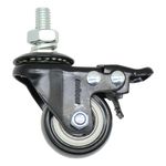 Rodizio-Preto-Giratorio-com-freio-Espiga-para-50Kg-COLSON