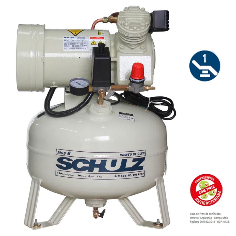 Compressor-de-Ar-Odonto-Isento-de-Oleo-sem-Gabinete-220v-Ref-MSV-6-30-SCHULZ