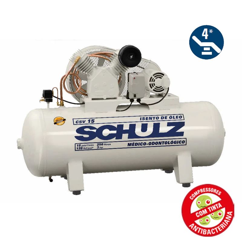 Compressor-de-Ar-Odonto-Isento-de-Oleo-220v-Ref-CSV-15-250-SCHULZ