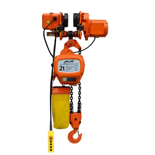 Talha Elétrica duas velocidades 2,0Ton X 6,0Mts com Troley 220V CHT2000/6-2V ACM TOOLS