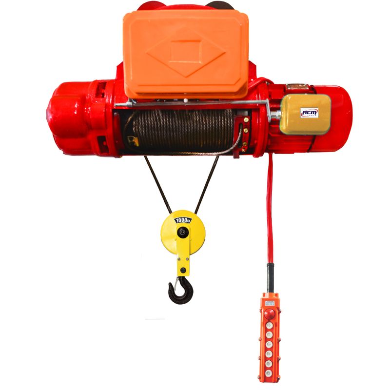 Talha-Eletrica-1Ton-x-18Mts-com-Cabo-de-Aco-Troley-Eletrico-220V-TECA1000-18-ACM-TOOLS