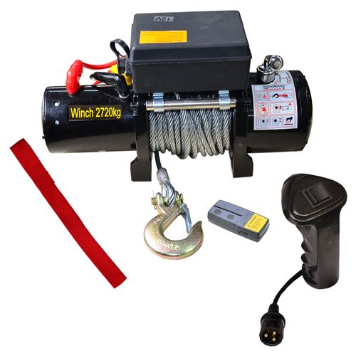 Guincho Elétrico 12V 2720Kg - 6000Lbs com Cabo de Aço GE2720 ACM TOOLS