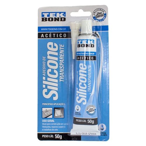Silicone Acético Incolor 50g Multiuso TEKBOND