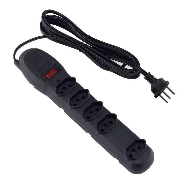 Protetor-e-Adaptador-Eletrico-com-5-Tomadas-Bivolt-3m-Preto-FORCE-LINE