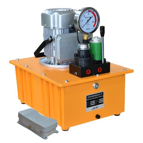 Bomba Hidráulica Elétrica Dupla Ação 20Lts com Pedal  EP20000DA2VP ACM TOOLS