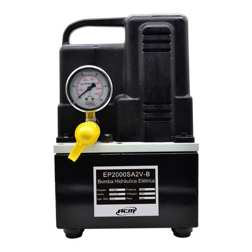 Bomba Hidráulica Elétrica Simples Ação 2Lts Compacta com Botoeira EP2000SA2VB ACM TOOLS
