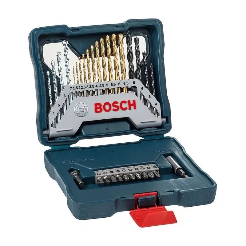 Kit-de-Acessorios-Brocas-e-Bits-X-Line-com-30-pecas-com-Maleta-BOSCH