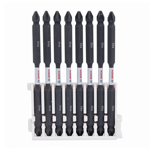 Jogo de Bits Ponta Dupla para parafusar PH2-PZ2 110mm Impact Control Bosch