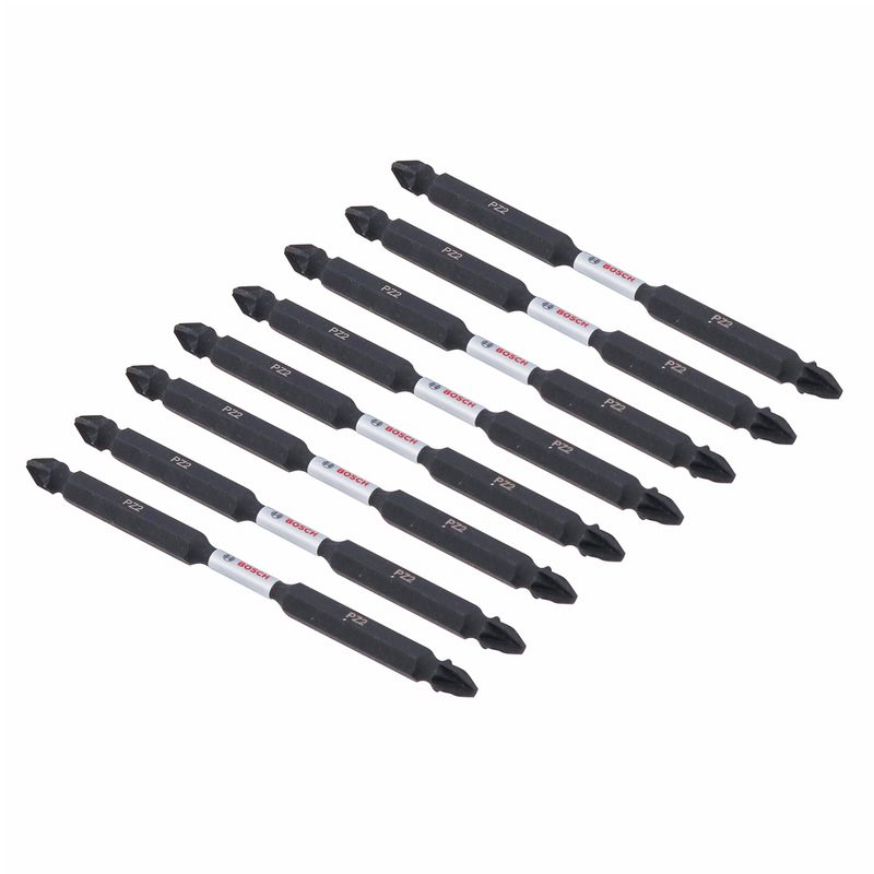 Jogo-de-Bits-Ponta-Dupla-para-parafusar-PH2-PZ2-110mm-Impact-Control-Bosch-