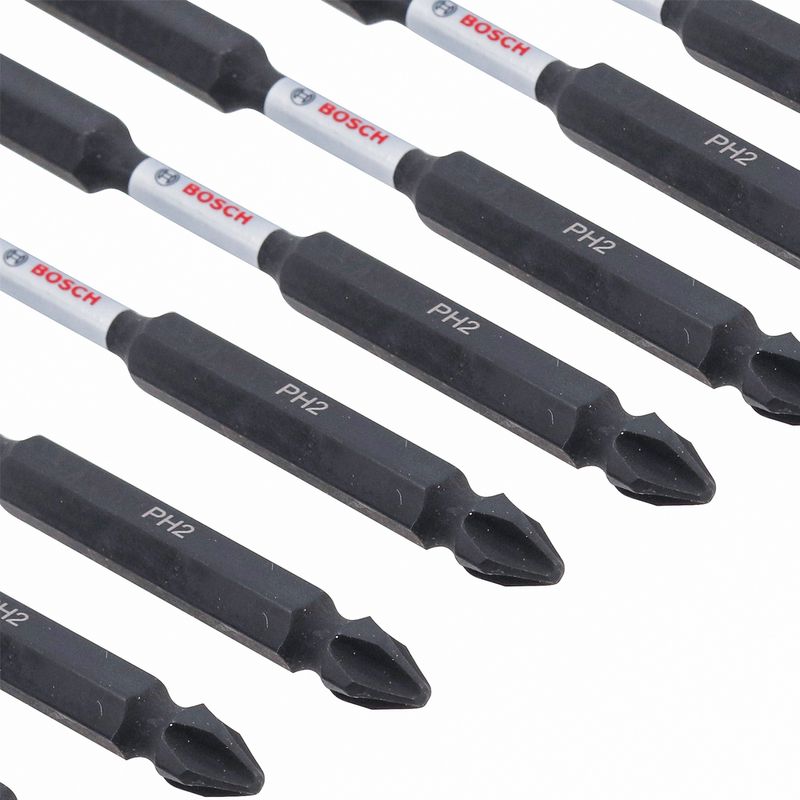 Jogo-de-Bits-Ponta-Dupla-para-parafusar-PH2-PZ2-110mm-Impact-Control-Bosch-