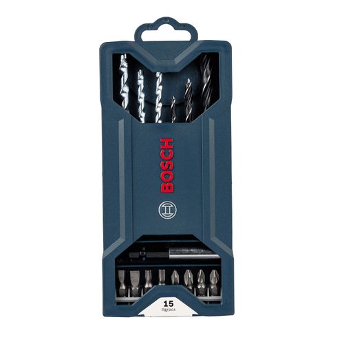 Jogo de Brocas e Pontas de Parafusar com 15 peças X-Line BOSCH