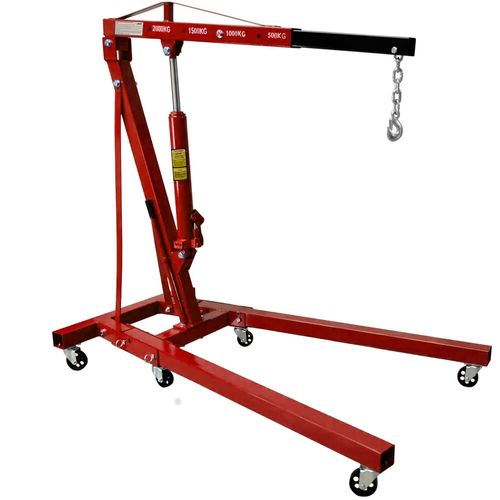 Guincho Hidráulico 2Ton Roda de Ferro Base Retrátil Vermelho G2000D ACM TOOLS