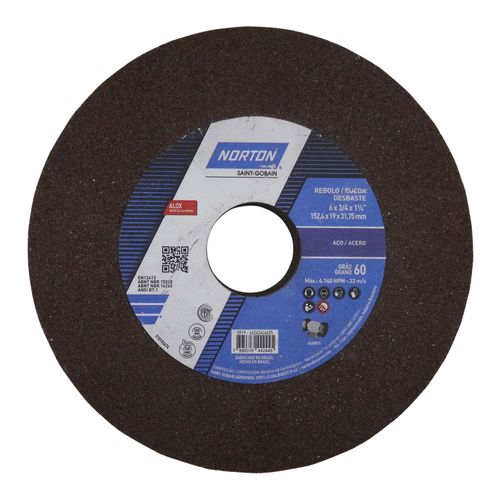 Rebolo Uso Geral 152,4X19X31,75 A60 NVS 66243464655 NORTON