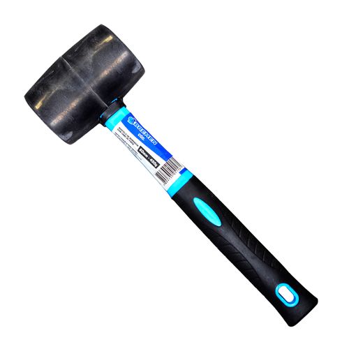 Martelo de Borracha 60MM PRETA 450G CABO FIBRA 9777 BREMEN