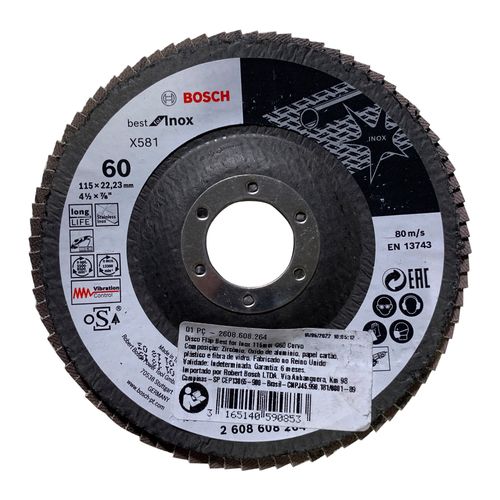 Disco Flap Curvo BEST FOR INOX 115MM GR60 BOSCH