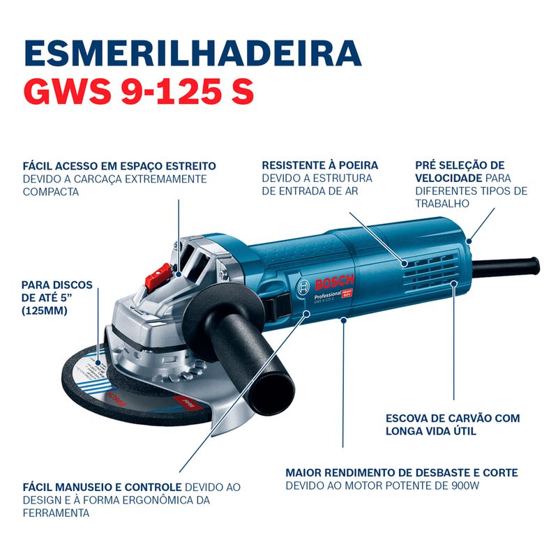 Esmerilhadeira-angular-5pol-900W-127V-GWS-9-125-BOSCH