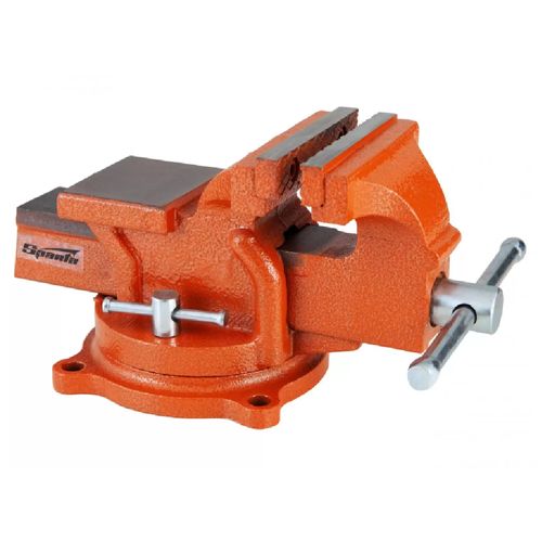 Torno Morsa de bancada de 5pol com base giratória 125mm e  bigorna SPARTA