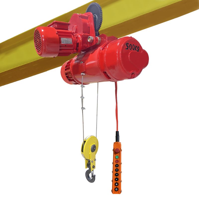 Talha-Eletrica-500Kg-x-9Mts-com-Cabo-de-Aco-e-Troley-Eletrico-220V-TECA500-9-ACM-TOOLS