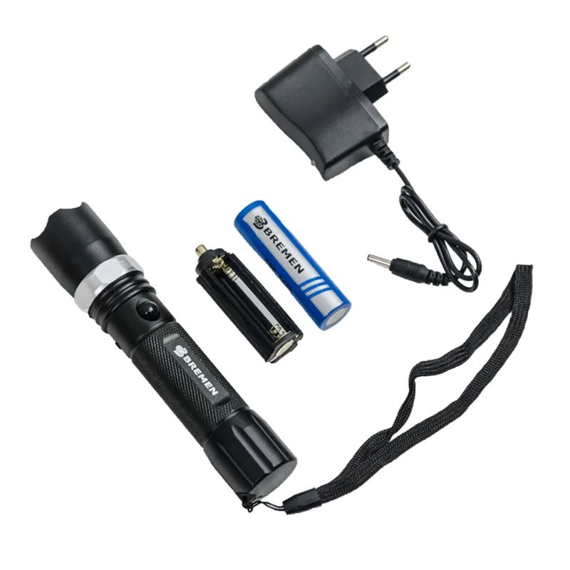 Lanterna-Recarregavel-Tatica-LED-XPE-3W-130LM-Com-Bateria-8096-BREMEN