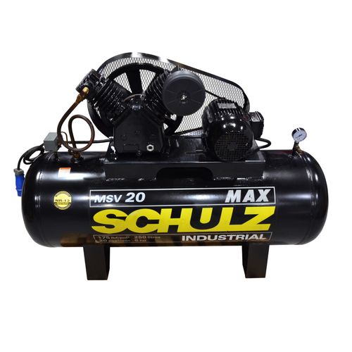 Compressor de Ar MSV20 Max 250Lts 5hp Trifásico 220v/380v Schulz Recondicionado