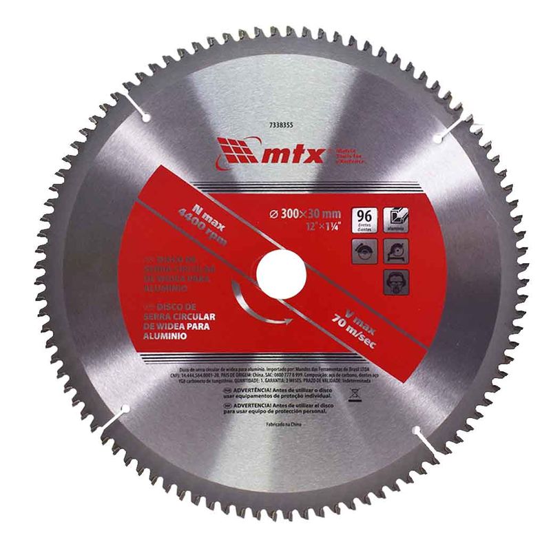 Disco-de-Serra-Circular-de-Videa-para-Aluminio-96D-300MM-7338355-MTX