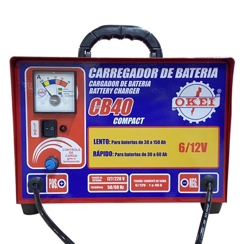 Carregador Bateria  40A 12V CB-40 COMPACT OKEI