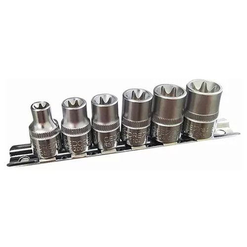 Jogo Chave Soquete Torx 3/8Pol TX E8-E18 6Peças GEDORE RED
