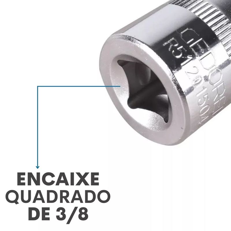Jogo-Chave-Soquete-Torx-3-8Pol-TX-E8-E18-6Pecas-GEDORE-RED-