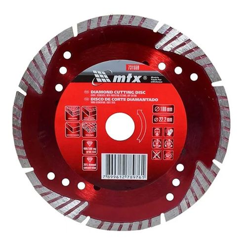 Disco diamantado segmentado 180X22,2MM CORTE A SECO 731559 MTX