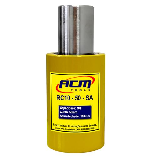 Cilindro Hidráulico 10Ton SIMPLES AÇÃO RC10-50-SA ACM TOOLS