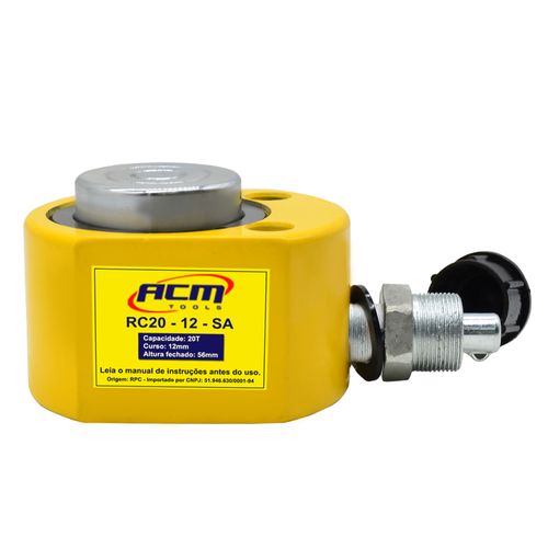 Cilindro Hidráulico 20Ton Simples Ação RC20-12-SA  ACM TOOLS