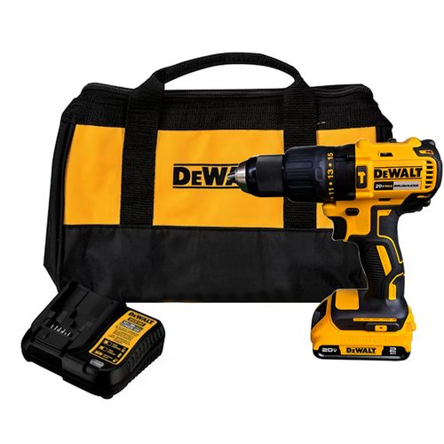 Parafusadeira e Furadeira de Impacto 20V MAX 1 Bateria 2Ah e Carregador Bivolt DCD7781D1-BR DEWALT