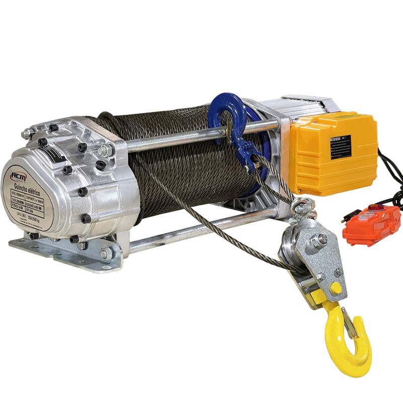 Guincho-Eletrico-1250-2500Kg-com-60Mts-Cabo-de-Aco-Fixo-220V-Monofasico-GE2500-2-60-ACM-TOOLS