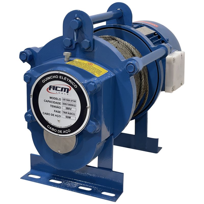 Guincho-Eletrico-1Ton-com-60mts-Cabo-de-Aco-Fixo-380V-Trifasico-GE1000-3F-60-ACM-TOOLS-
