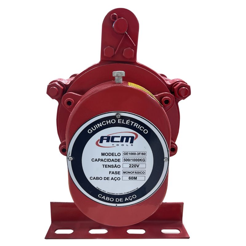 Guincho-Eletrico-1Ton-com-60Mts-Cabo-de-Aco-Fixo-Ferro-220V-Monofasico-GE1000-3F-60-ACM-TOOLS