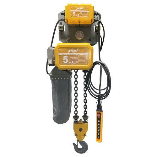 Talha Elétrica 5Ton x 6Mts com Troley Elétrico 220/380V Trifásica M5PRO 5000/6 ACM TOOLS