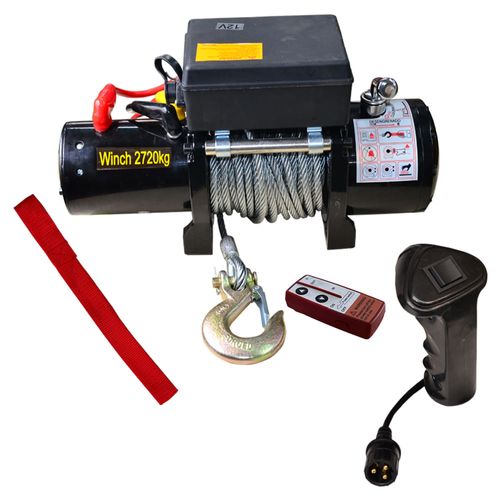 Guincho Elétrico 12V 6000Lbs / 2720Kgs com Cabo de Aço GE2720-1 ACM TOOLS