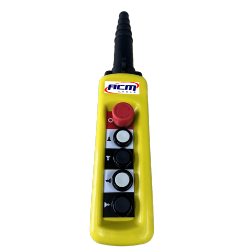 Botoeira Completa para Talhas com Troley Elétrico 2 Velocidades 4 Botões 1 Botão de Emergência ACM TOOLS