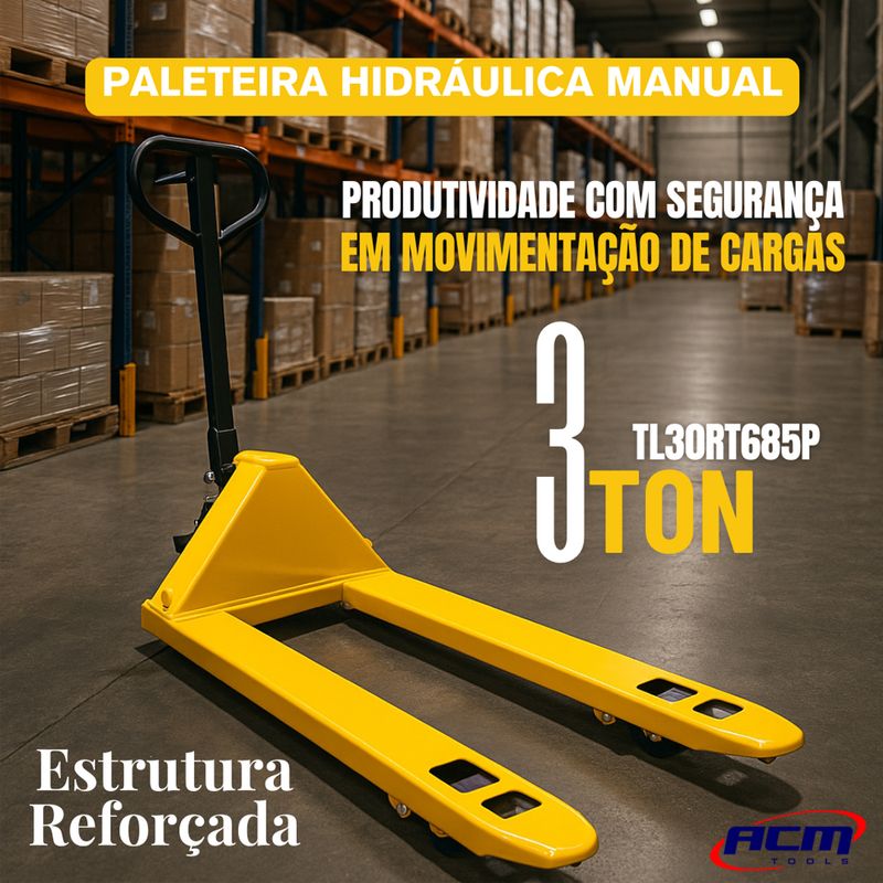 Paleteira-Hidraulica-Manual-3Ton-Largo-Rodas-Poli-Tandem-TL30RT685P-ACM-TOOLS