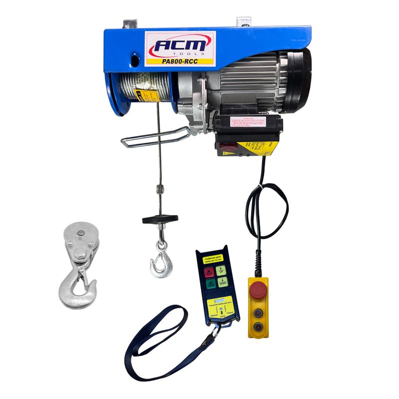 Guincho-Talha-Eletrica-Profissional-com-Controle-Remoto-400-800Kg-Elevacao-12Mts-PA800RCC-ACM-TOOLS