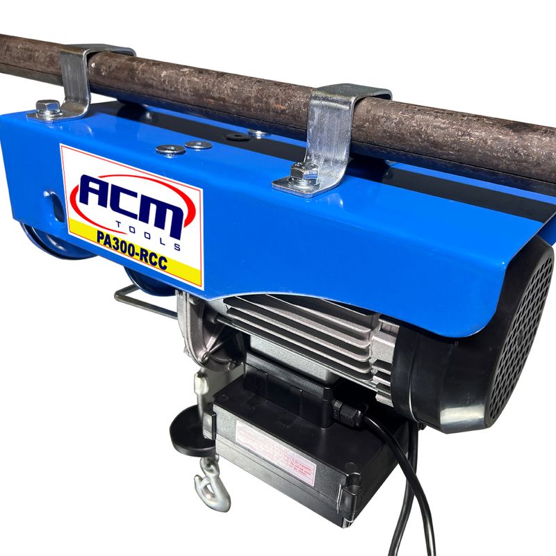 Guincho-Talha-Eletrica-Profissional-com-Controle-Remoto-150-300Kg-Elevacao-12Mts-PA300RCC-ACM-TOOLS