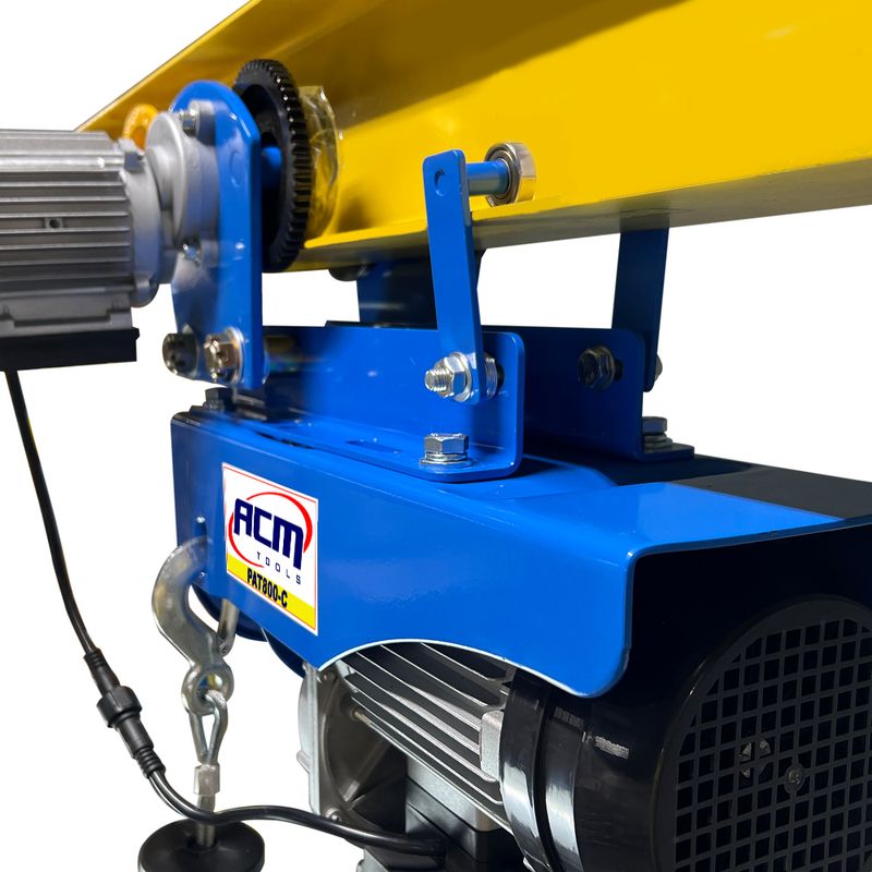 Guincho-Talha-Eletrica-Profissional-com-Troley-400-800Kg-Elevacao-12Mts-220V-PAT800C-ACM-TOOLS